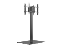 Bilde av Multibrackets M Public Display Stand 180 Hd Back To Back Black W. Floorbase - Stativ - For 2 Lcd-skjermer - Aluminium, Stål - Svart - Skjermstørrelse: 55-80 - Plassering På Gulv