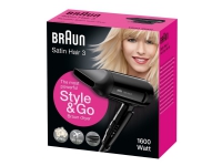 Satin Hair 3 Style&Go HD350, hair dryer (black)