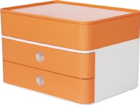HAN 1100-81, 2 skuffer, Plastikk, Oransje, 1 stykker, 265 mm, 195 mm Arkivering - Brevsortering - Brevkurver