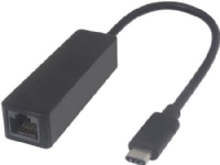 MICROCONNECT USB C til RJ45 adapter, 5Gbps, 10/100/1000 Mbps, længde 20 cm, farve: sort PC-Komponenter - Skjermkort & Tilbehør - USB skjermkort