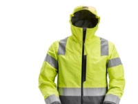 SNICKERS WORKWEAR AllroundWork High-Vis vattentät skaljacka klass 3 modell 1330 gul/koksgrå storlek S: L