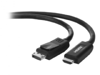 Bilde av Belkin 6ft Displayport To Hdmi Cable, M/m, 4k - Adapterkabel - Displayport Hann Til Hdmi Hann - 1.8 M - Skjermet - For P/n: F4u097tt, F4u109tt