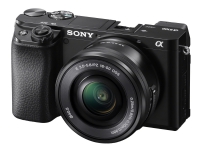 Sony a6100 ILCE-6100L - Digitalkamera - speilløst - 24.2 MP - APS-C - 4K / 30 fps - 3optisk x-zoom 16-50 mm-linse - Wi-Fi, NFC, Bluetooth - svart Foto og video - Digitale kameraer - Speilløst systemkamera