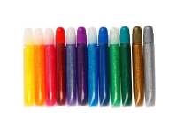 Glitterlim, pakke med 12 tuber a 10 ml i forskellige farver Hobby - Kunstartikler - Akrylmaling