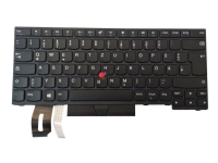 Chicony – Ersättningstangentbord för bärbar dator – med Trackpoint UltraNav – QWERTZ – tysk – för ThinkPad E48X  E49X  L380  L380 Yoga  L390  L390 Yoga  L480  L490  T480  T49X
