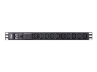 Bilde av Aten Basic Pdu Pe0210sg - Strømfordelerenhet (kan Monteres I Rack) - Ac 100-240 V - 3840 Va - Inngang: Iec 60320 C20 - Utgangskontakter: 10 (10 X Iec 60320 C13) - 1u - 3.05 M Kabel