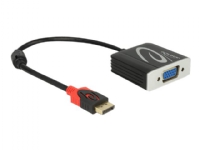 Delock Adapter Displayport 1.2 male > VGA female – Videokonverterare – Analogix ANX9847 – DisplayPort – VGA – svart