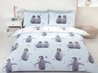 Sängkläder för stjärnpingviner grönt/blått