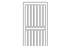 radiator toprist 1000mm - Til C4 og C6 radiator, type 22, hvid RAL 9016 Rørlegger artikler - Oppvarming - Tilbehør