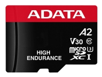 ADATA High Endurance – Flash-minneskort (microSDXC till SD-adapter inkluderad) – 128 GB – A2 / Video Class V30 / UHS-I U3 / Class10 – mikroSDXC UHS-I