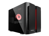 Chieftronic M1 - Tower - mini ATX - sidepanel med vindu (herdet glass) - ingen strømforsyning (ATX) - svart - USB/lyd