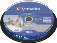 Verbatim DataLife – 10 x BD-R – 25 GB 6x – yta utskrivbar med bläckstråleskrivare – spindel