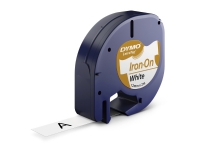 Labeltape DYMO® LetraTAG 12mm x 2m vit – strykbar tejp