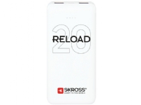Skross Reload 20, 20000 mAh, litium, 3,7 V, hvit