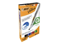 Whiteboardmarkers BIC Velleda 1751 ass. färger (box med 4)