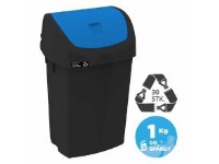 Affaldsbeholder Nordic Recycle 25 ltr Sort Blå vippelåg,4 stk/krt Kjøkkenutstyr - Husholdningstilbehør - Søppelsortering