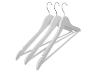 Alternativ bild 0 för Home&gt it® Hängare med byxbåge och slitsar 3-pack vit