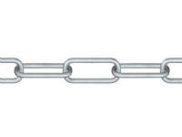 Roliba kæde langleddet 5,0 mm - Kæde, langl. stål, elg. 5,0mm x 5 mtr. Verktøy & Verksted - Skruefester - Stålwire & låser