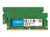 Crucial - DDR4 - sett - 16 GB: 2 x 8 GB - SO DIMM 260-pin - 2666 MHz / PC4-21300 - CL19 - 1.2 V - ikke-bufret - ikke-ECC PC-Komponenter - RAM-Minne - DDR4