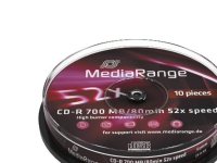 MediaRange - 10 x CD-R - 700 MB PC-Komponenter - Harddisk og lagring - Lagringsmedium