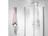 Vetro svingdør 79x200 - Justerbar Aluprofil, 6mm Hærdet Klart Glas, EasyClean, Lige