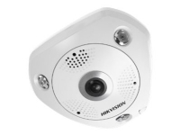 Hikvision 6 MP IR Network Fisheye Camera DS-2CD6365G0E-IS(B) – Nätverkskamera med panoramavy – kupol – vandalsäker/vädersäker – färg (Dag&Natt) – 6 MP – 3072 x 2048 – M12-montering – fast lins – ljud – GbE – MJPEG H.264 H.265 H.265+ H.264+ – DC 12 V / PoE Class 0