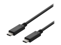 DELTACO USBC-2003 – USB-kabel – USB-C (hane) till USB-C (hane) – USB 2.0 – 3 A – 3 m – svart