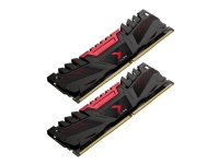 PNY Anarchy X – DDR4 – sats – 16 GB: 2 x 8 GB – DIMM 288-pin – 3200 MHz / PC4-25600 – CL16 – 1.35 V – ej buffrad – icke ECC – röd