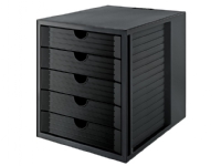 Skuffesystem HAN A4 Systembox sort med 5 skuffer Arkivering - Brevsortering - Brevkurver