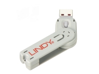 Lindy 40624 Nyckel till portblockerare USB Type-A Vit Akrylnitrilbutadienstyren (ABS) 1 styck Polypåse