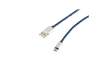 S-Conn 14-50017, 0,3 m, USB A, Micro-USB B, USB 2.0, 480 Mbit/s, Blå PC tilbehør - Kabler og adaptere - Datakabler