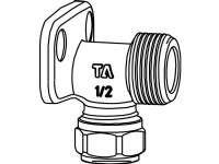 IMI HYDRONIC ENGINEERING A/S Dækvinkel 15 mm 3/4 n krom