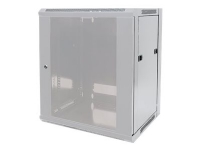 Intellinet Network Cabinet Wall Mount (Standard) 9U Usable Depth 260mm/Width 510mm Grey Flatpack Max 60kg Metal & Glass Door Back Panel Removeable Sides Suitable also for use on desk or floor 19 Parts for wall install (eg screws/rawl plugs) not included – Skåp – väggmontering – grå RAL 7035 – 9U – 19