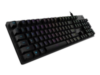 Logitech Gaming G512 - Tastatur - bakgrunnsbelyst - USB - Nordisk - tastsvitsj: GX Red Linear - karbon