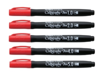 Artline Supreme Calligraphy Pen 5/set red Skriveredskaper - Diverse skriveredskaper