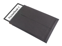 PocketBook - Vikbart fodral för eBook-läsare - polyuretan, mikrofiber - svart/gul - 10.3 - för PocketBook InkPad X