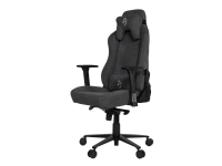 Arozzi Vernazza Soft Fabric - Stol - ergonomisk - armlener - T-formet - tipping - roterende - metall, aluminium, stoff - svart, mørk grå