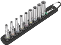 Wera 05004525001 Hylssats 1/4 Metrisk 9 huvuden 5,5.5,6,7,8,10,11,12,13 mm 5 cm