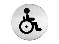 Bilde av Symbolskilt Durable Handicap Toilet Ø83 Mm Metal Piktogram