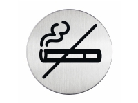 Bilde av Durable Picto No Smoking, 8,3 Cm, Rund, Sølv, Rustfritt Stål