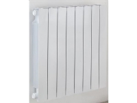 Thermrad alu radiator AluBasic 500/7 -Mål 581x560mm. Farve: Alu Hvid. Ydelse ved 75/65/20- 819W. 4x1anb. HUSK 328890142 & 328890100