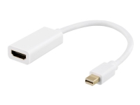 Produktfoto för Deltaco Mini DisplayPort till HDMI Adapter, 0,2m - Vit
