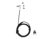 DICOTA Security Lock Exchangeable T/N/W Head – Säkerhetskabellås – antracit (svart) – 2 m