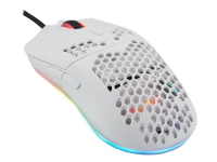 Fourze GM800 RGB – Mus – Optisk mus – 5 knappar – Med kabel – USB – Vit