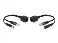 Delock Passive PoE Adapter Set RJ45 DC 5.5 x 2.1 mm – Strömtillförsel – svart (paket om 2)