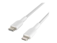 Belkin BOOST CHARGE – Lightning-kabel – 24 pin USB-C hane till Lightning hane – 1 m – vit – USB-strömförsörjning (18W) – för Apple iPad/iPhone/iPod (Lightning)
