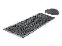 Dell Multi-Device Wireless Keyboard and Mouse Combo KM7120W – Sats med tangentbord och mus – trådlös – 2.4 GHz Bluetooth 5.0 – hela norden – Titan gray – för Latitude 3320 3520 7320 Detachable  XPS 13 9310 17 9710