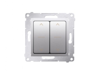 Kontakt-Simon DZW2.01/43, Sølv, Plastikk, IP20, 250 V, 10 A, 75 mm