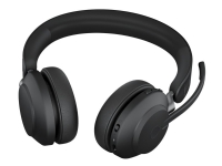 Jabra Evolve2 65 UC Stereo - Hodesett - on-ear - Bluetooth - trådløs - USB-A - lydisolerende - svart TV, Lyd & Bilde - Hodetelefoner & Mikrofoner