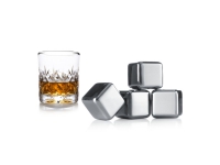 Rustfritt Stål - Whisky, Boks, 4 Stykker